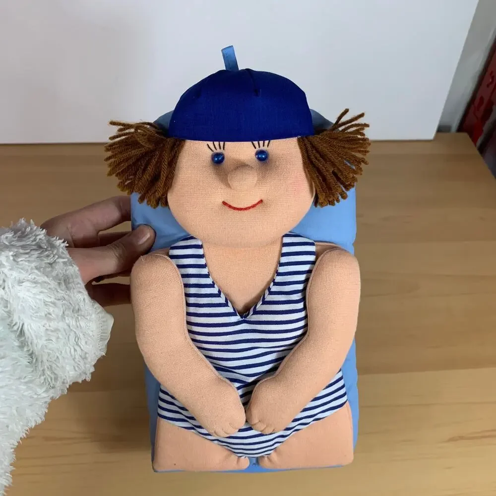 Cute Swimming Suit Doll Oven Mitt Blue Color